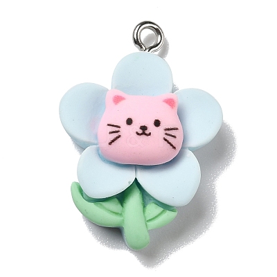 Opaque Resin Pendants RESI-D055-082P-1