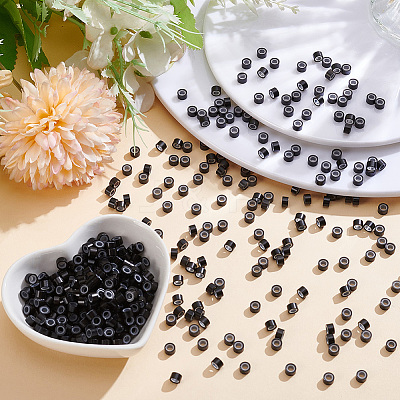 500Pcs Silicone Hair Coil Cuffs OHAR-SP0001-14B-1