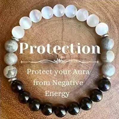 Bohemian Style Natural Map Stone & Synthetic Moonstone & Black Stone Beads Round Beaded Stretch Bracelets for Men NU8854-9-1