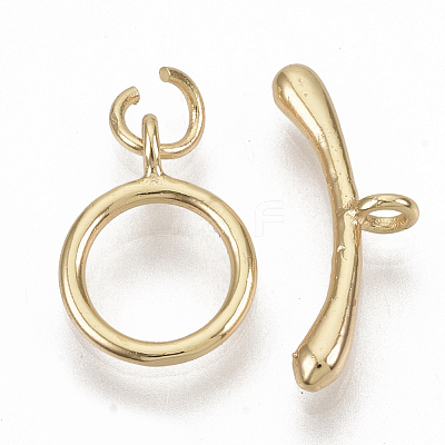 Brass Toggle Clasps KK-T049-063G-NF-1