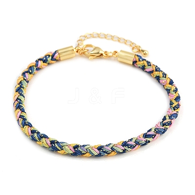 4MM Braided Nylon Cord Bracelets FIND-A057-01G-15-1