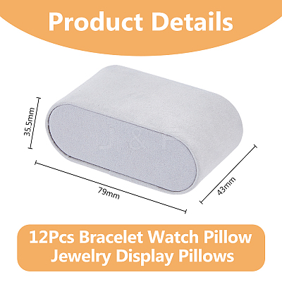 Velvet Bracelet Pillow Jewelry Displays BDIS-WH0010-04-1