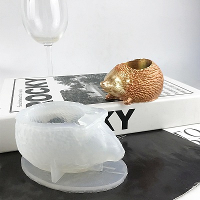 3D Hedgehog Shape Candle Holder Silicone Molds DIY-I111-02-1