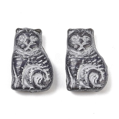 Czech Pressed Glass Beads GLAA-I061-02A-1