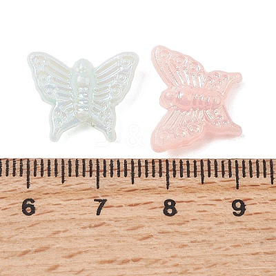 UV Plating Opaque Acrylic Beads OACR-G058-13A-1