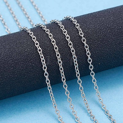 Tarnish Resistant 304 Stainless Steel Cable Chains CHS-F006-02B-P-1