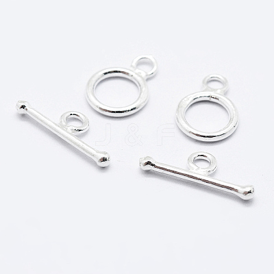 925 Sterling Silver Toggle Clasps X-STER-K167-078S-1