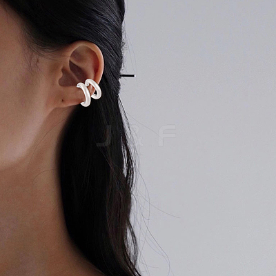 2 Pairs 303 Stainless Steel Cuff Earrings EJEW-BBC0002-25P-1