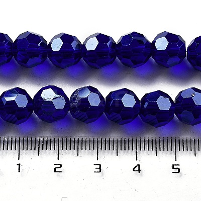 Electroplate Transparent Glass Beads Strands EGLA-A035-T10mm-A06-1