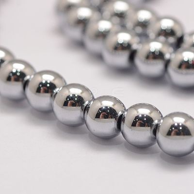 Grade AA Magnetic Synthetic Hematite Bead Strands X-G-P258-05-8mm-1