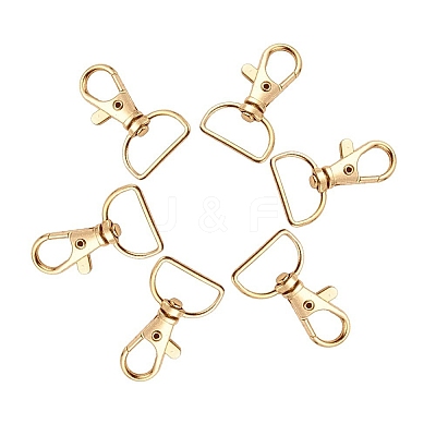 Zinc Alloy Swivel Lobster Claw Clasps PALLOY-YW0001-02G-1