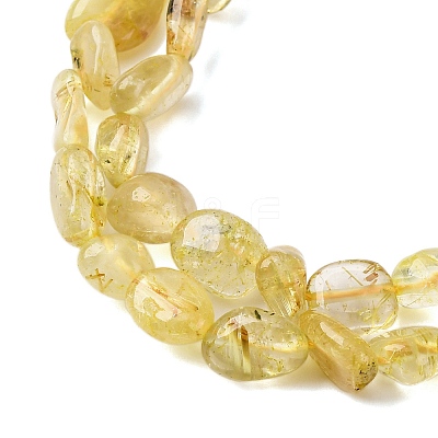 Natural Gold Rutilated Quartz Beads Strands G-K395-A09-01-1
