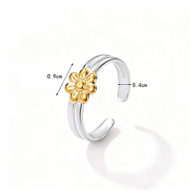 304 Stainless Steel Cuff Open Rings for Women WG2666C-01-1