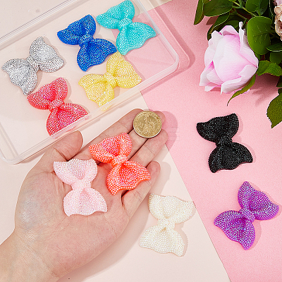 10Pcs 10 Colors Resin Rhinestone Cabochons FIND-FH0016-73-1