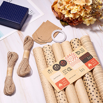 Heart Pattern Gift Wrapping Paper Sets DIY-TAC0020-48-1