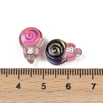 Transparent Resin Enamel Beads RESI-L047-13-1
