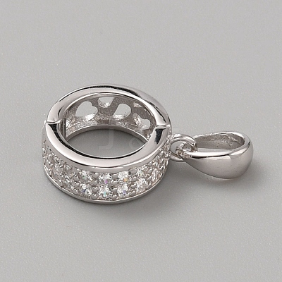 Rhodium Plated 925 Sterling Silver Enhancer Shortener Bails STER-WH0017-16P-1