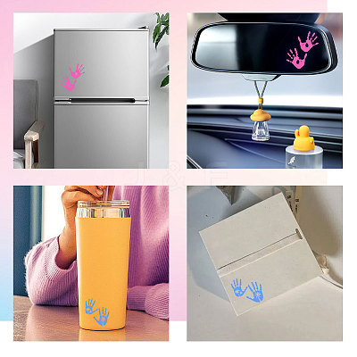 Waterproof Reflective Plastic Mirror Stickers DIY-WH0668-009-1