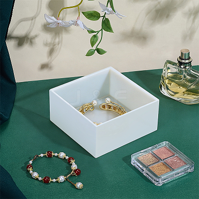 Square Transparent Acrylic Jewelry Packing Boxes with Lid CON-WH0085-169-1