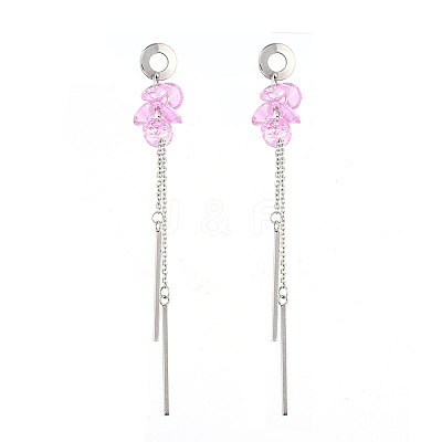 304 Stainless Steel Dangle Stud Earring EJEW-JE04140-02-1