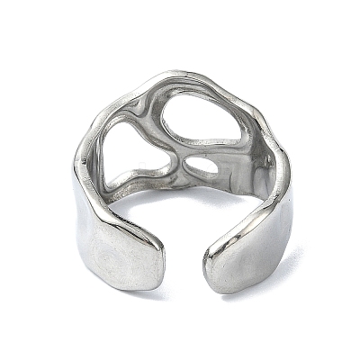 304 Stainless Steel Cuff Rings RJEW-M019-22P-1