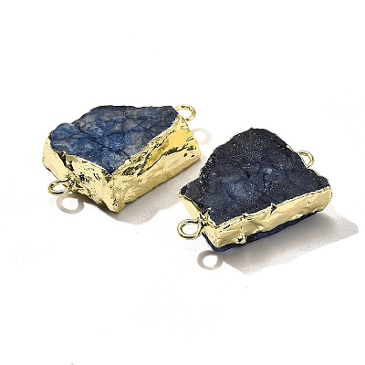 Raw Rough Natural Dyed Quartz Crystal Links Connector Charms G-K189-04LG-04-1