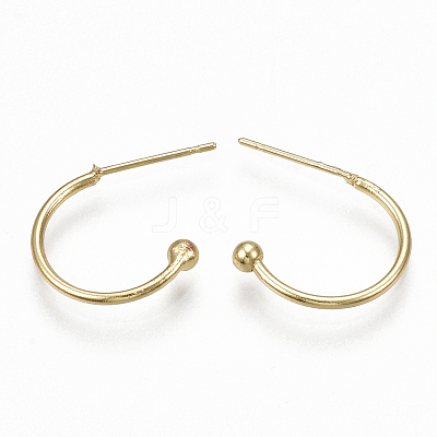 Brass Stud Earrings KK-S348-375-1