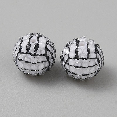 Sport Opaque Acrylic Beads MACR-CJC0004-31B-1