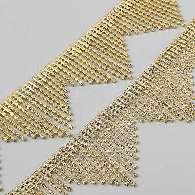Brass Rhinestone Cup Chains OCOR-WH0816-023B-1