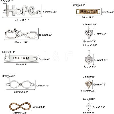 Tibetan Style Alloy Links Connectors TIBE-GA0001-01-1