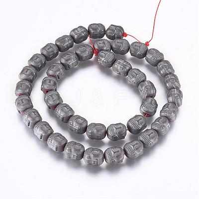 Electroplate Non-magnetic Synthetic Hematite Bead Strands G-P277-10F-1