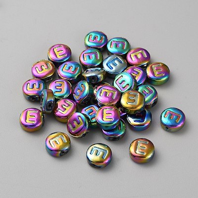 Electroplated Glass Beads GLAA-WH0038-29E-1