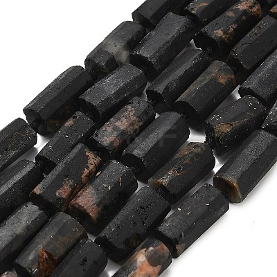 Natural Black Tourmaline Beads Strands G-F716-01-B02-1