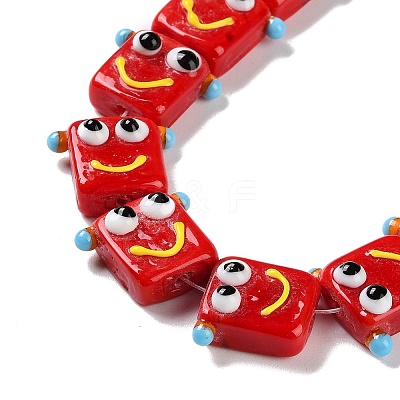 Handmade Lampwork Beads Strands LAMP-Q036-07F-1