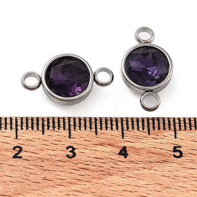 Glass Connector Charms GLAA-G018-P15-1