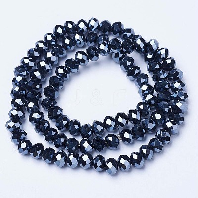Electroplate Glass Beads Strands EGLA-A044-P8mm-A18-1