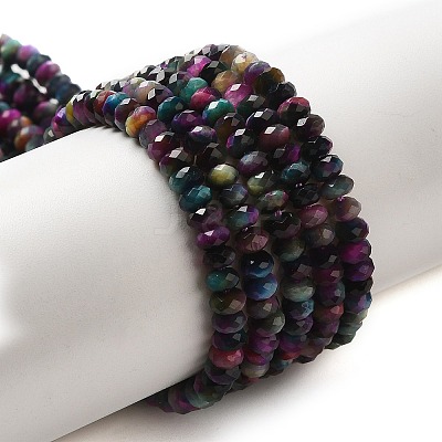 Natural Rainbow Tiger Eye Beads Strands G-NH0002-D01-01-1