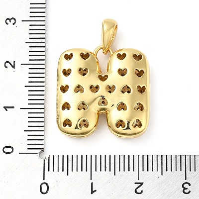 Brass Micro Pave Cubic Zirconia Pendants KK-E061-03G-08-1