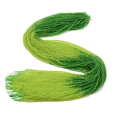 Transparent Gradient Color Glass Beads Strands GLAA-H021-01A-40-1