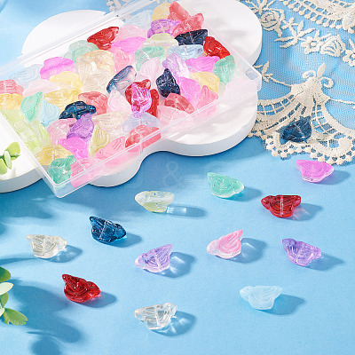72Pcs 12 Colors Transparent Glass Beads DGLA-TA0001-53-1