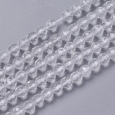 Natural Quartz Crystal Beads Strands G-F596-44-3mm-1