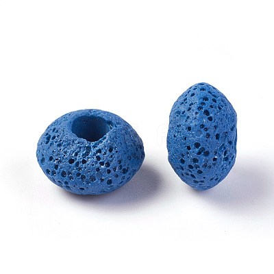 Natural Lava Rock European Beads G-I220-H11-1