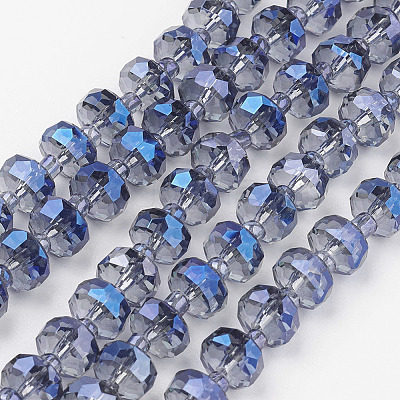 Electroplate Glass Beads Strands EGLA-J146-FR8mm-B01-1