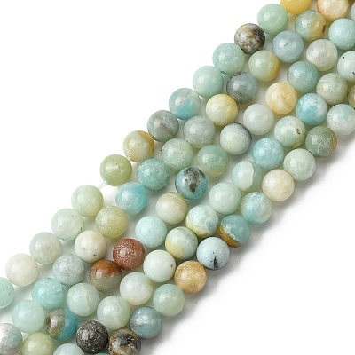 Natural Flower Amazonite Beads Strands Z26N5017-1