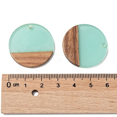 Resin & Walnut Wood Pendants RESI-S358-02B-03-1