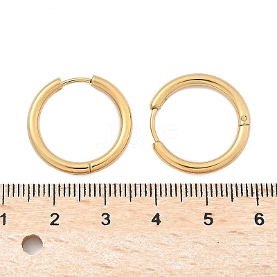 Ion Plating(IP) 304 Stainless Steel Huggie Hoop Earrings EJEW-F111B-21mm-G-1