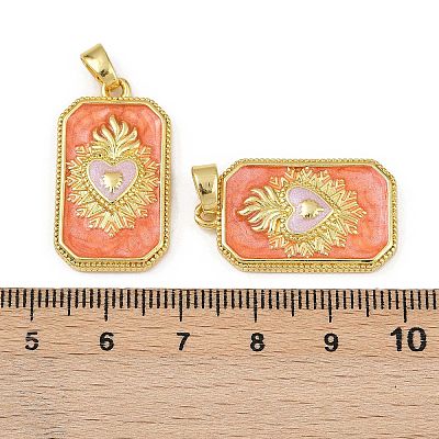 Brass Enamel Pendants KK-L190-008G-01-1
