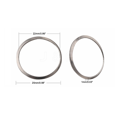 Non-Tarnish 201 Stainless Steel Linking Rings X-STAS-F192-001P-03-1