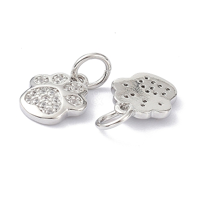 Brass Micro Pave Cubic Zirconia Charms LS-ZIRC-C022-22P-1