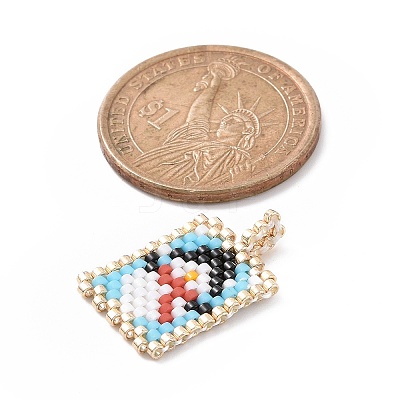 Christmas Theme Handmade MIYUKI Japanese Seed Loom Pattern Seed Beads PALLOY-MZ00060-03-1